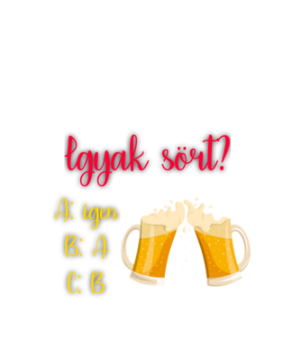 Igyak sört? minta fekete pólón