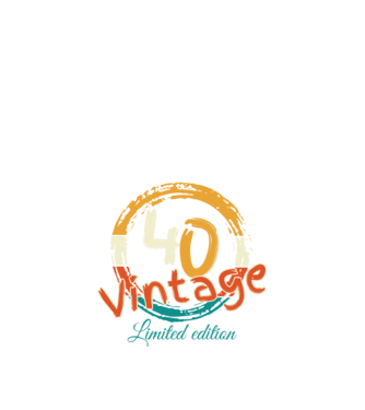 Vintage 40 minta fekete pólón