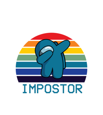 Impostor minta fehér pólón
