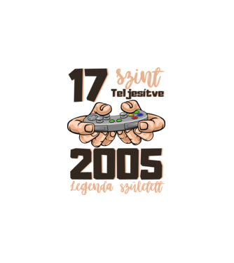 17. szint teljesítve minta fehér pólón