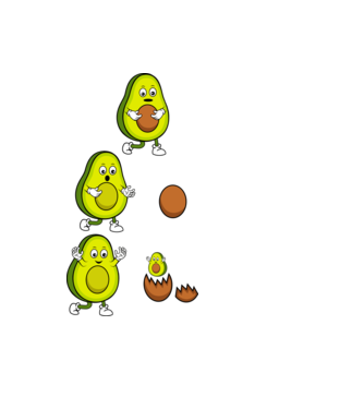 Mamacado minta világoskék pólón