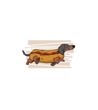 Hot Dog minta fehér pólón