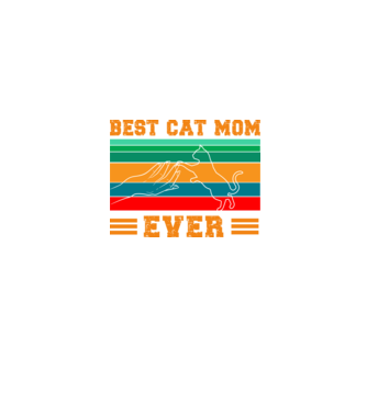 Best cat mom ever minta farmerkék pólón