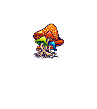 Fungus Red Mushroms minta szürke pólón