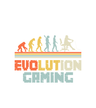 Gaming evolúció  minta fehér pólón