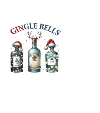 Gingle Bells minta fehér pólón