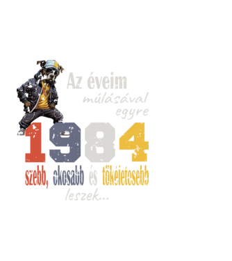 1984 minta fekete pólón