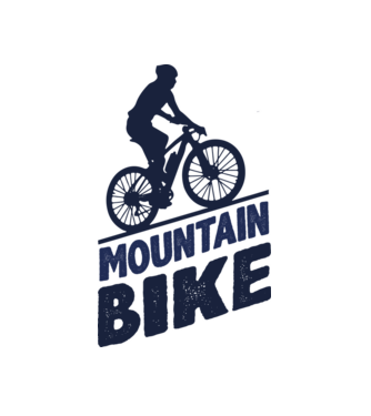 Mountain Bike minta fehér pólón