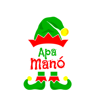 Apa manó minta fehér pólón