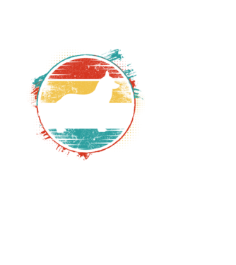 Szibériai husky minta fekete pólón
