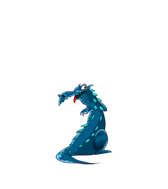 Monster minta királykék pólón