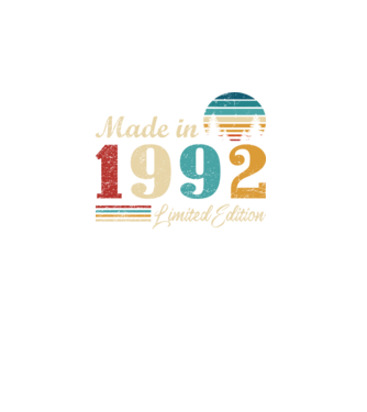 Vintage birthday 1992 minta türkiz pólón
