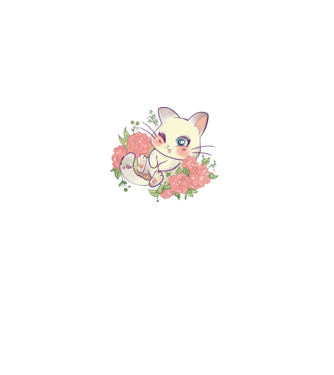 Kawaii cat minta fehér pólón