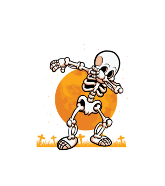 Halloween Dabbing minta fehér pólón