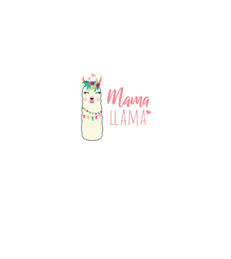 Mama llama-t-shirts minta fekete pólón