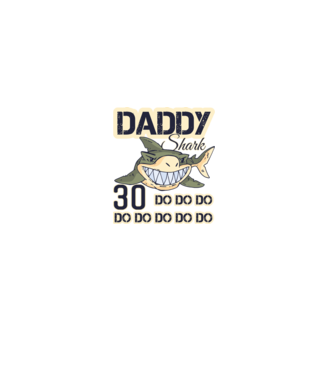 Daddy shark 30 minta fekete pólón