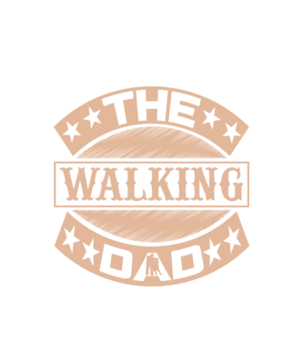 The walking dad minta fehér pólón