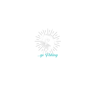 Keep calm and go fishing minta farmerkék pólón