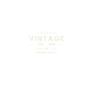 Vintage 1970 minta fekete pólón