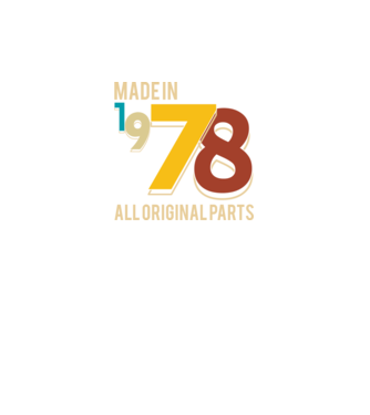 Made in 1978 minta fekete pólón