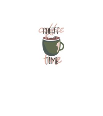 Coffee time minta fehér pólón