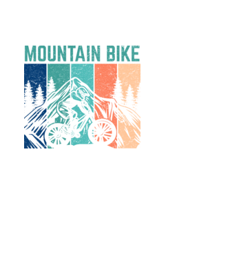 Mountain bike minta fekete pólón