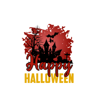 Happy Halloween  minta fehér pólón