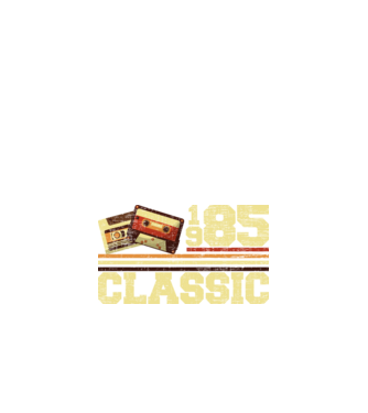 Classic 1985 minta fekete pólón