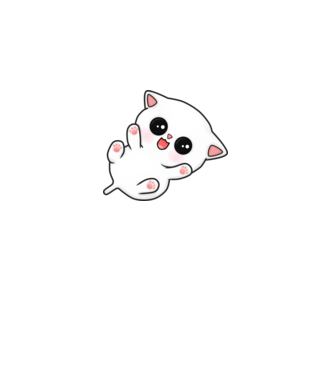 Cat minta fekete pólón