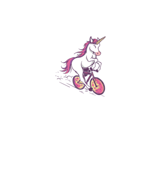 UNICORN RIDING BIKE minta fehér pólón
