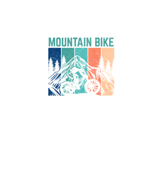 Mountain bike minta fekete pólón