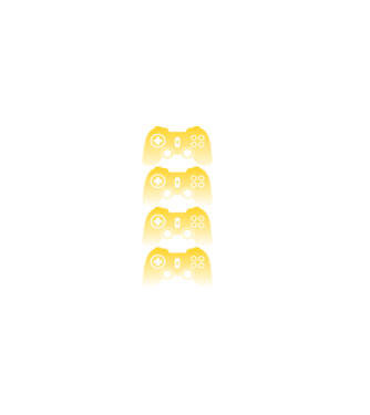 Gaming minta fehér pólón