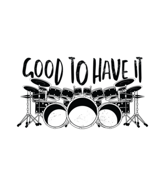 Drum Set minta fehér pólón