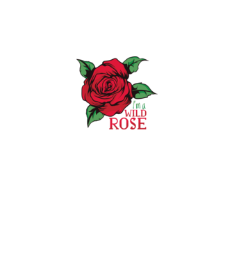 Wild Rose minta fekete pólón