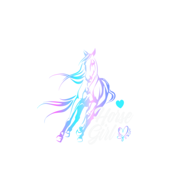 Horse girl minta fehér pólón