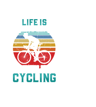 Life if Cycling minta fehér pólón
