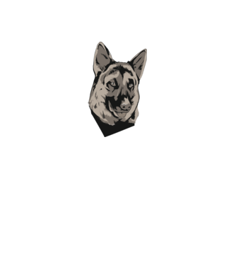 German Shepherd dog minta fekete pólón