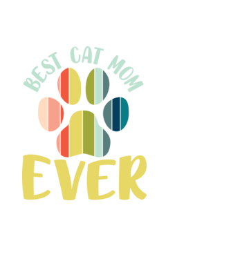 Best cat mom ever minta fekete pólón