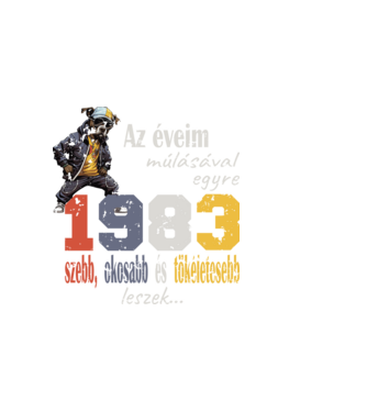 1983 minta sötétkék pólón