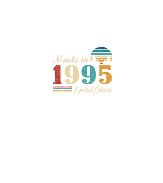 Vintage birthday 1995 minta fekete pólón