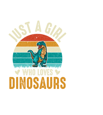 Csak egy lány, aki szereti a dinókat  minta világoskék pólón