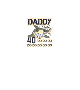 Daddy shark 40 minta királykék pólón