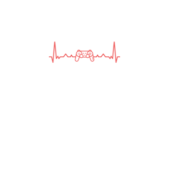 Heartbeat with gamepad minta fekete pólón