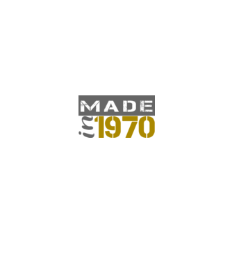 Made in 1970 minta fekete pólón