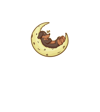 Daschund Moon minta fehér/royal pólón