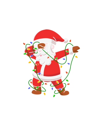 Dabbing santa minta fehér pólón