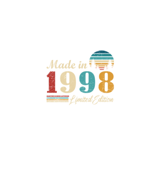 Vintage birthday 1998 minta fekete pólón