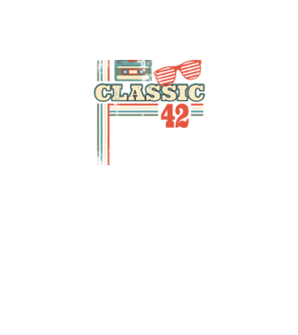 Classic 42 minta fekete pólón
