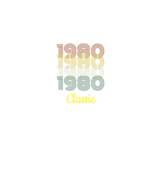 Classic 1980 minta fekete pólón