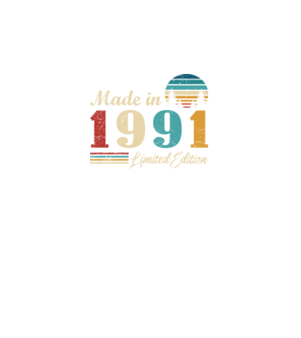 Vintage birthday 1991 minta fekete pólón